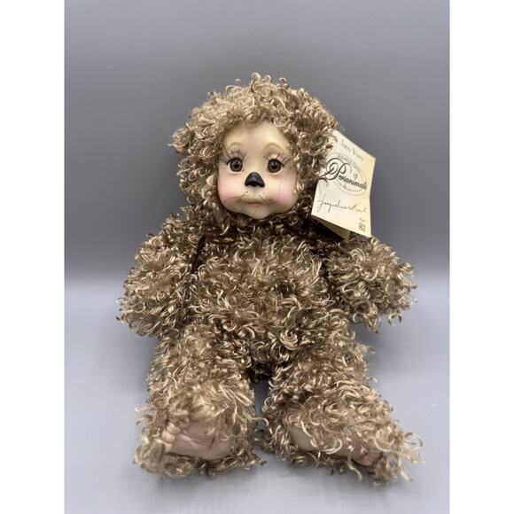 Jacqueline Kent Persanimals Collectible Stuffed Lion Plush Ceramic Face & Feet - Picture 1 of 5